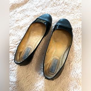 Jimmy choo black flats size 8 (38)